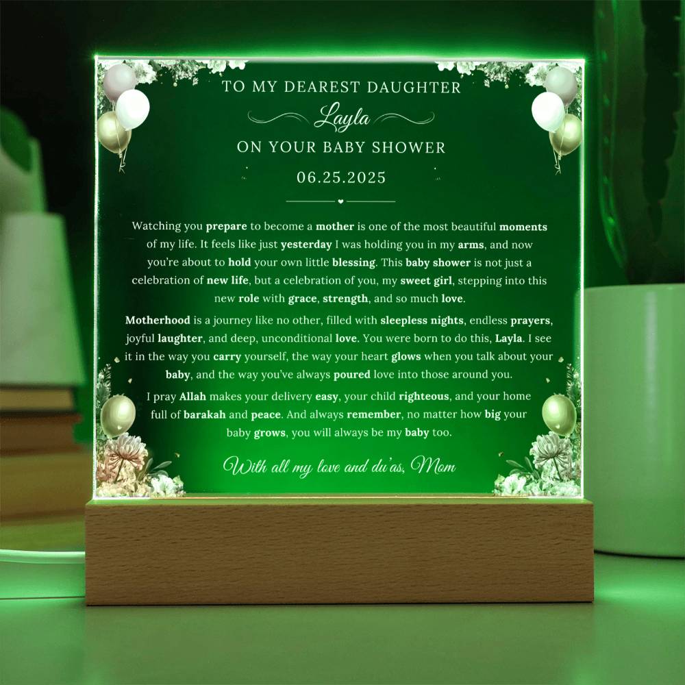 Gift for Daughter Baby Shower from Mom, A Very Beautiful Emotional Message With Duaa by Qiyam