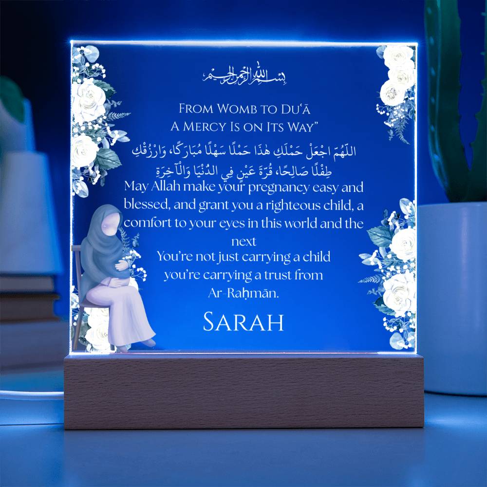 Gift for Muslim New Mom Pregnancy With Personalized Cliparts With Dua by Qiyam