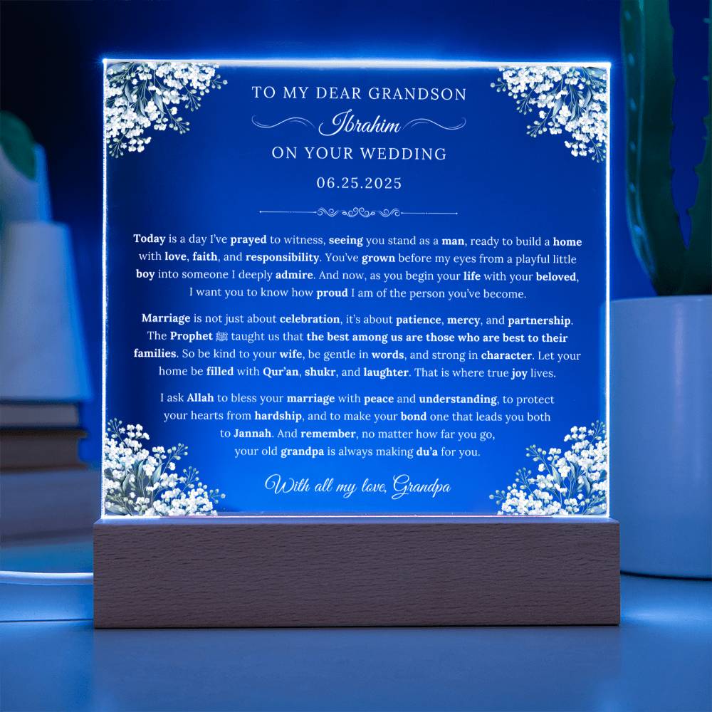 Gift for Grandson Wedding from Grandpa, A Very Beautiful Thoughtful Message With Duaa by Qiyam