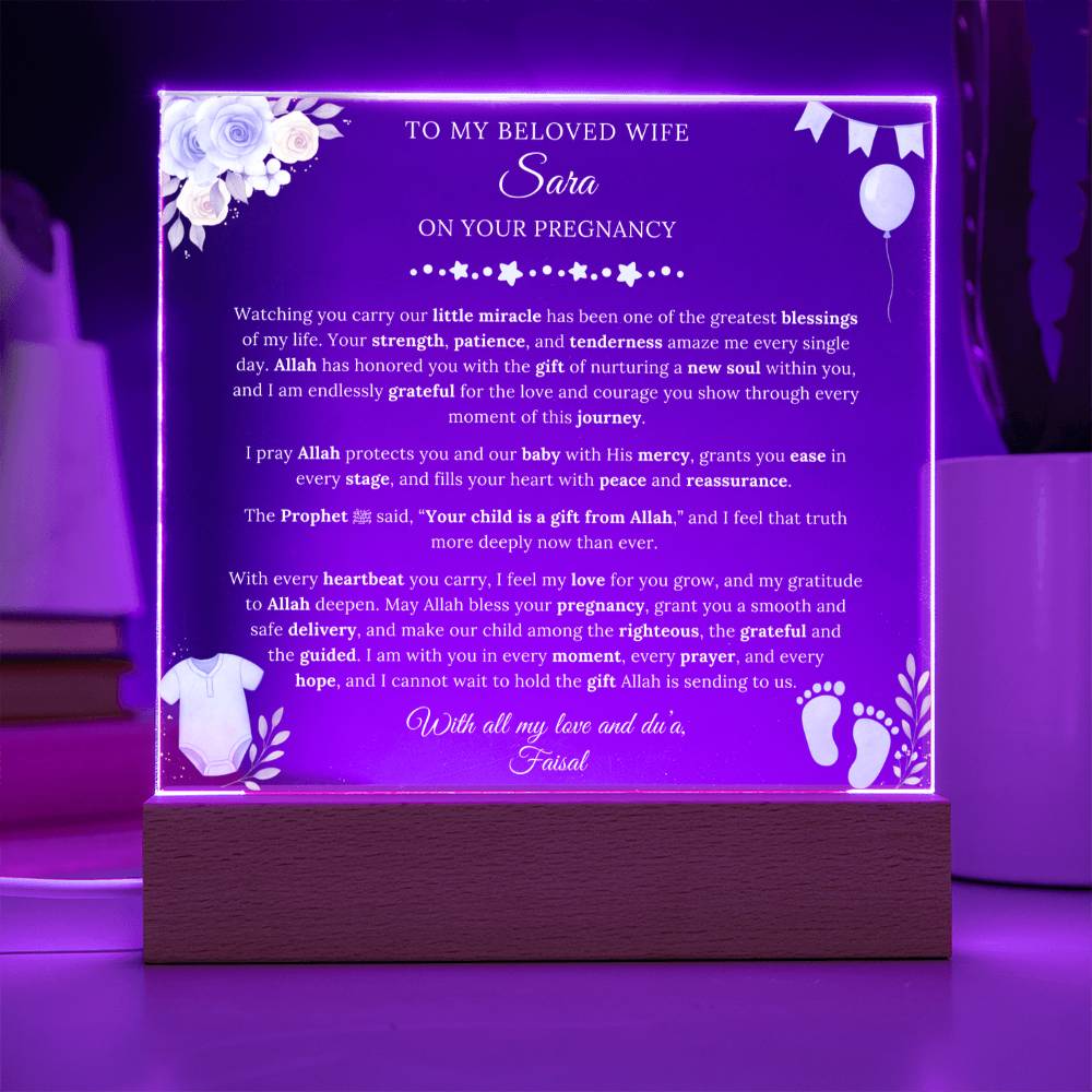 Gift for Wife Pregnancy From Husband, A Very Thoughtful Message With Hadith by Qiyam