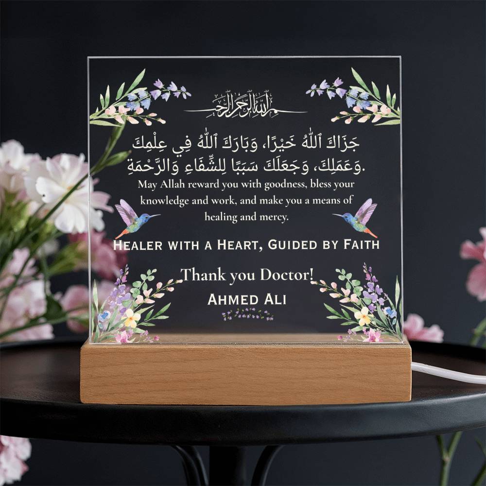 Healer with a Heart -  Doctor Acrylic Plaque - Gift from Patient by Qiyam