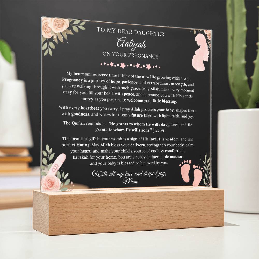 Gift for Daughter Pregnancy From Mom, A Very Thoughtful Message With Quran Verse by Qiyam