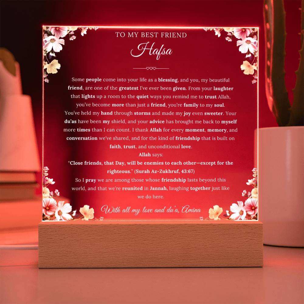 Gift for Best Friend from Best Friend, A Very Thoughtful Message With Quran Verse by Qiyam
