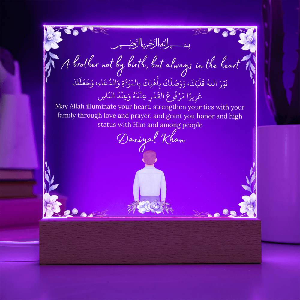 Gift for Muslim Brother-in-Law With Personalized Cliparts With Dua by Qiyam