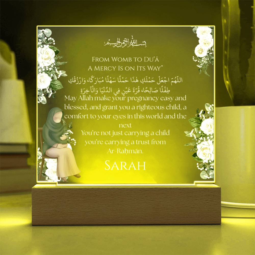 Gift for Muslim New Mom Pregnancy With Personalized Cliparts With Dua by Qiyam