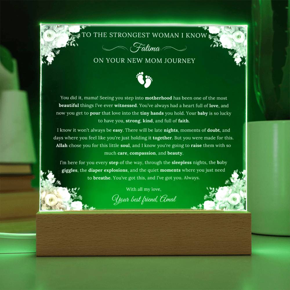 Gift for Strongest Woman New Mom from Best Friend, A Very Beautiful Emotional Message With Duaa by Qiyam