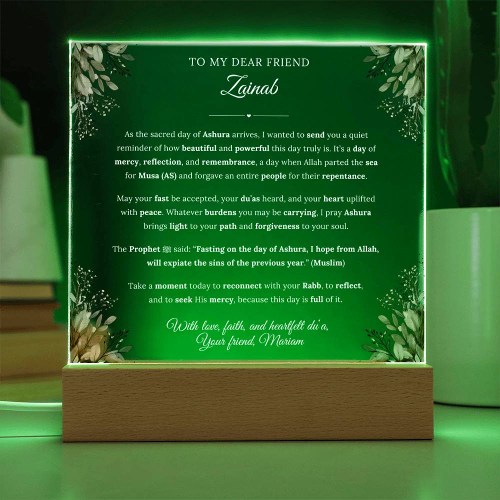 Gift for Friend Ashura from Friend, A Very Thoughtful Message With Hadith by Qiyam