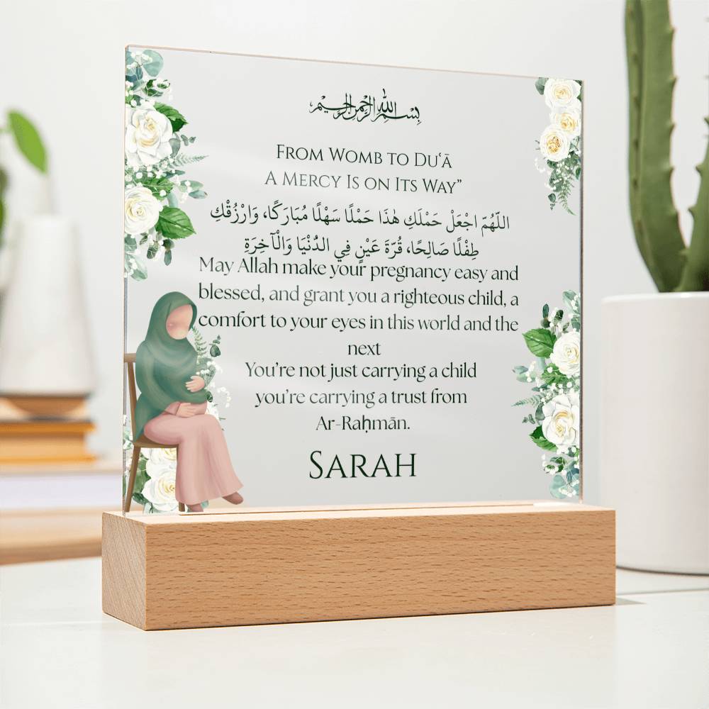 Gift for Muslim New Mom Pregnancy With Personalized Cliparts With Dua by Qiyam