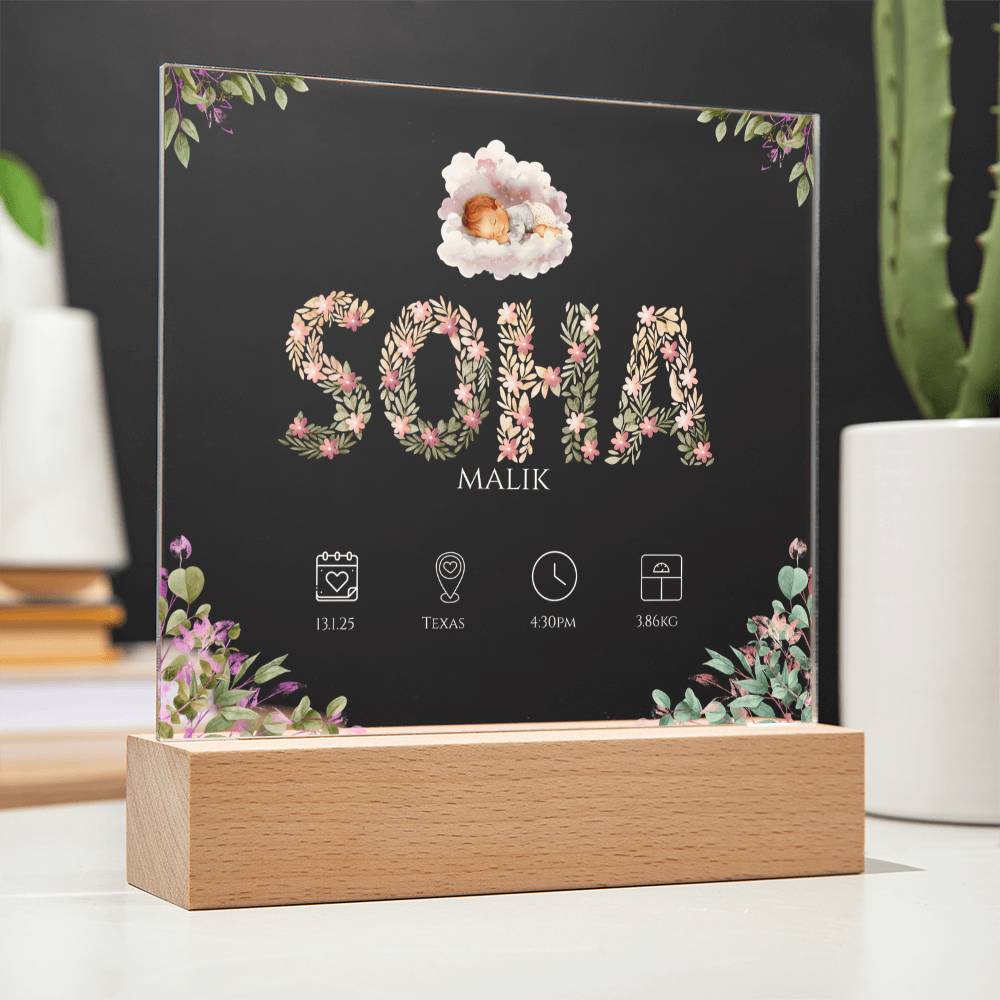 Gift for Muslim Daughter Baby Naming With Personalized by Qiyam