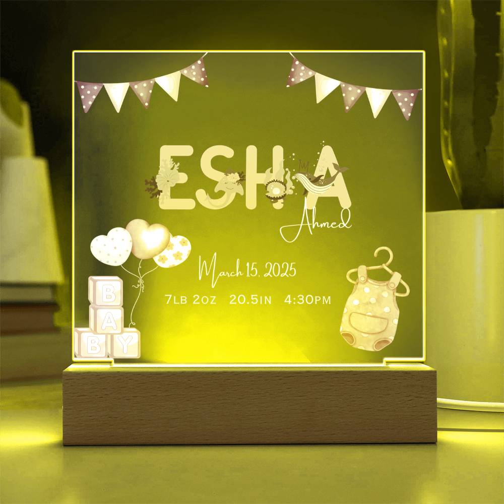 Gift for Muslim Daughter Baby Naming With Personalized by Qiyam