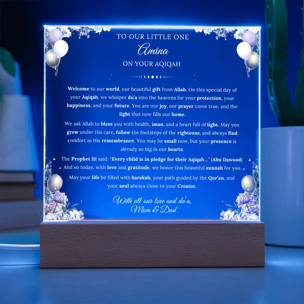 Gift for Daughter Aqiqah from Parents, A Very Lovely Message With Hadith by Qiyam