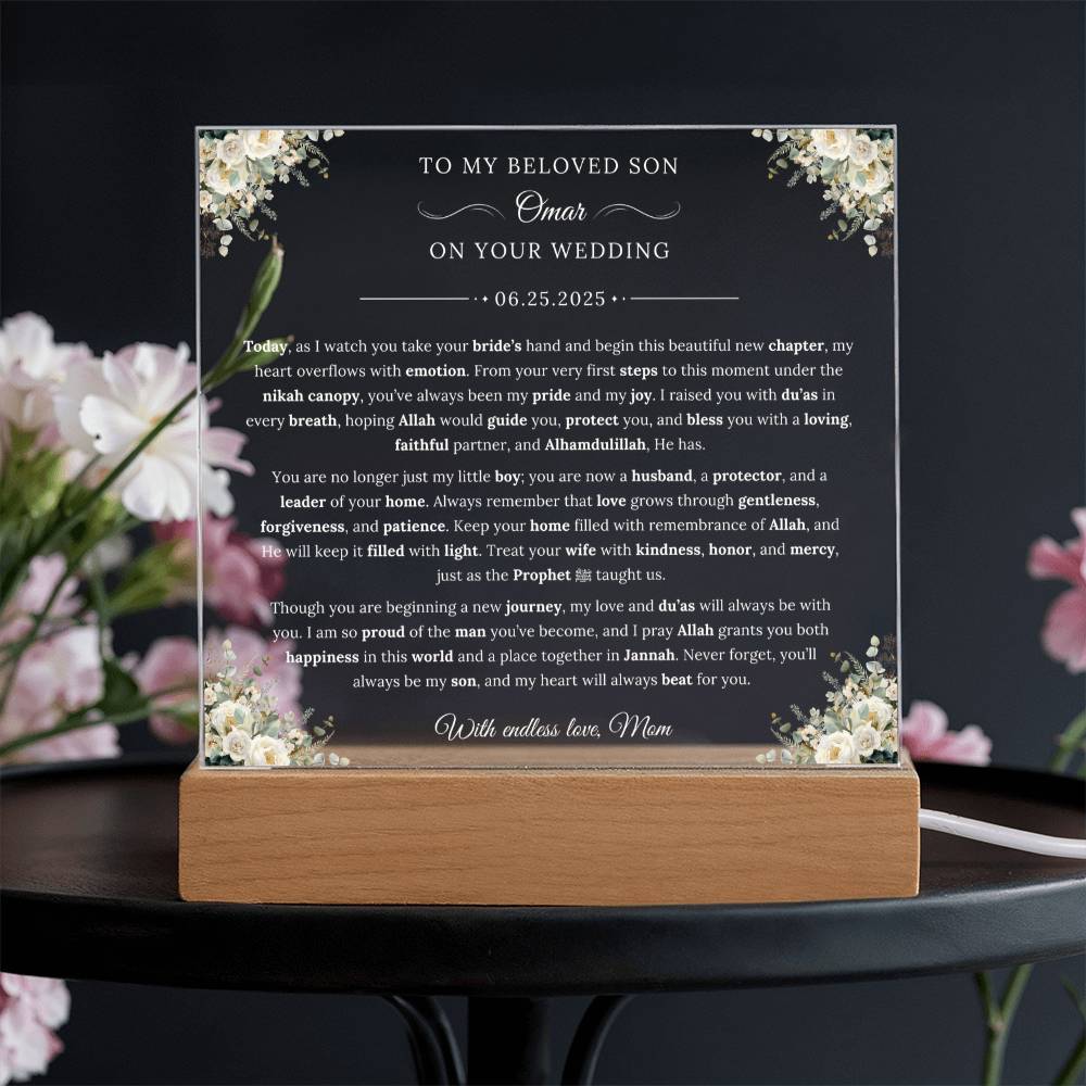 Gift for Son Wedding from Mom, A Very Beautiful  Emotional Message With Duaa by Qiyam