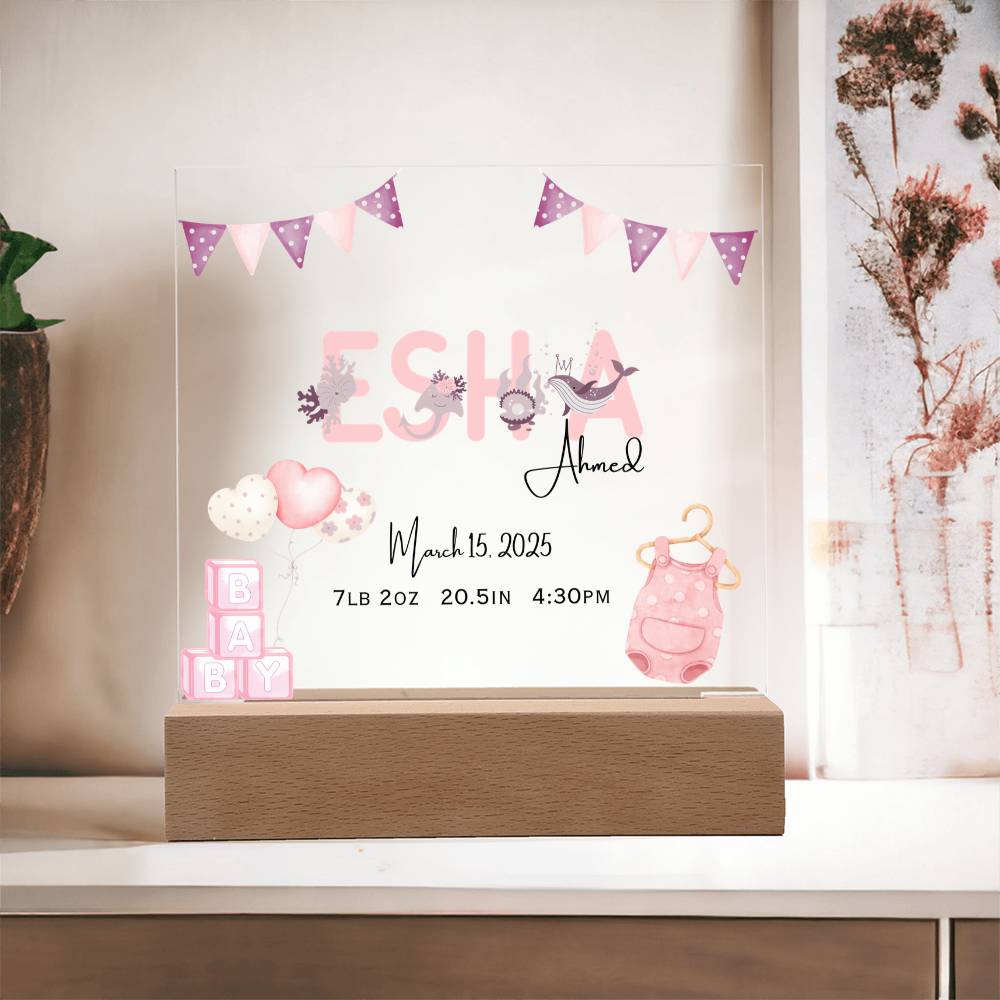 Gift for Muslim Daughter Baby Naming With Personalized by Qiyam
