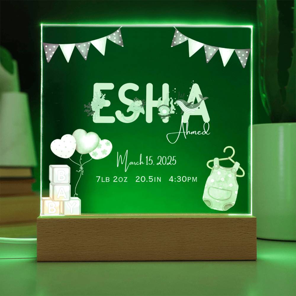 Gift for Muslim Daughter Baby Naming With Personalized by Qiyam