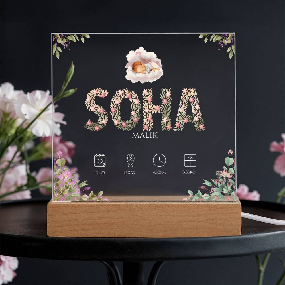 Gift for Muslim Daughter Baby Naming With Personalized by Qiyam