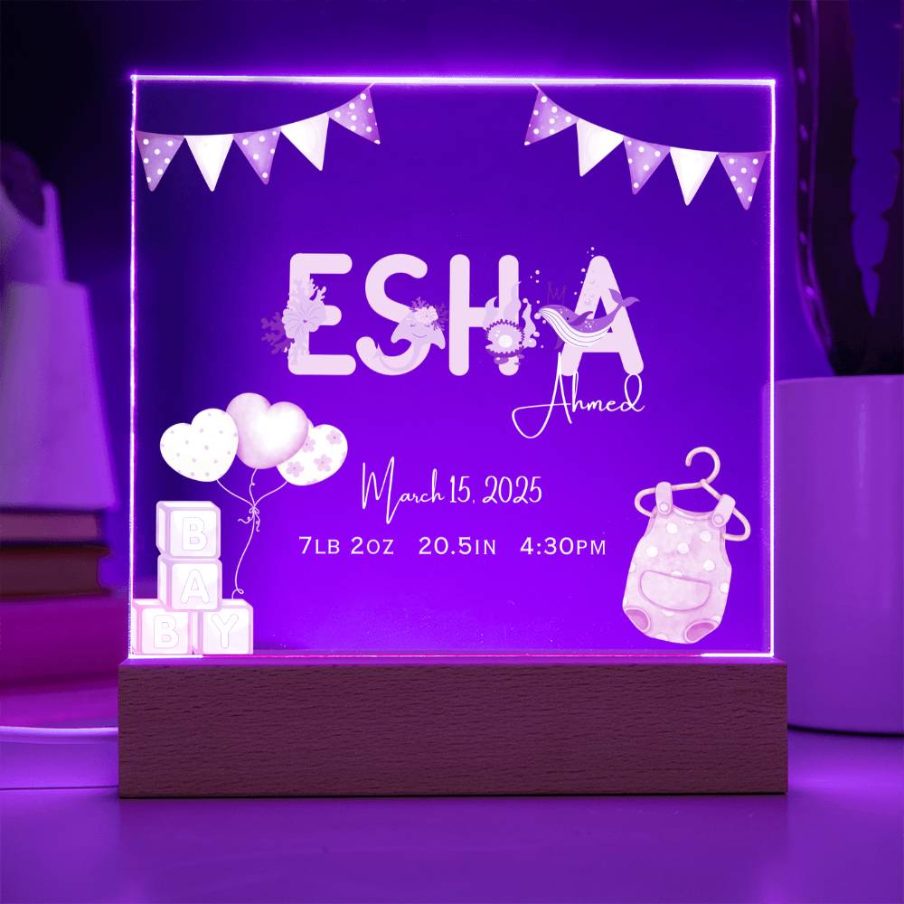 Gift for Muslim Daughter Baby Naming With Personalized by Qiyam