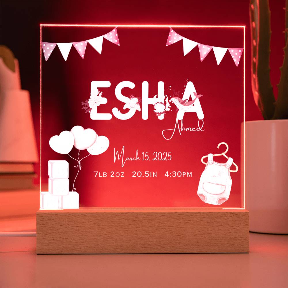 Gift for Muslim Daughter Baby Naming With Personalized by Qiyam