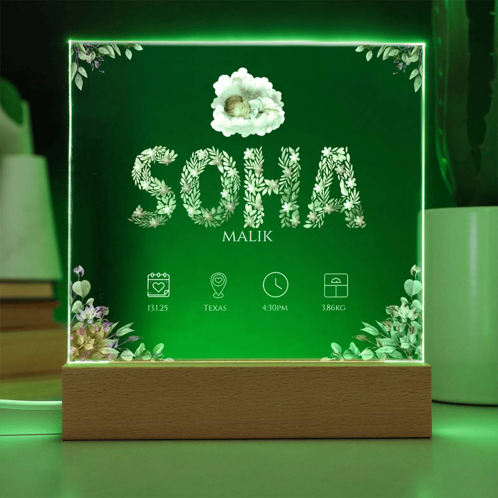 Gift for Muslim Daughter Baby Naming With Personalized by Qiyam