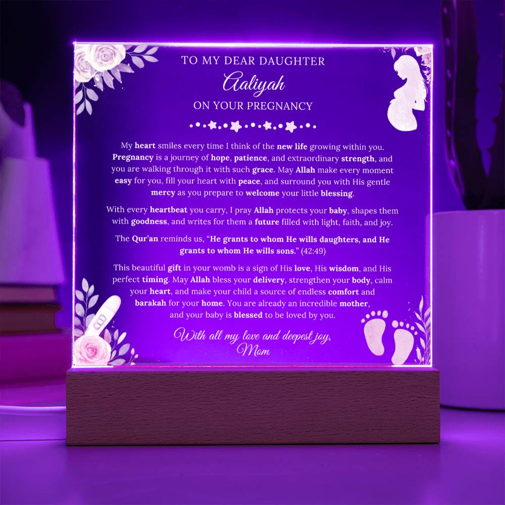 Gift for Daughter Pregnancy From Mom, A Very Thoughtful Message With Quran Verse by Qiyam