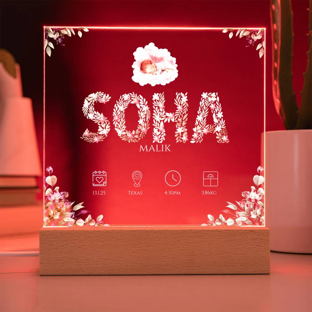 Gift for Muslim Daughter Baby Naming With Personalized by Qiyam