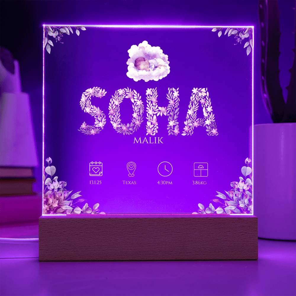 Gift for Muslim Daughter Baby Naming With Personalized by Qiyam