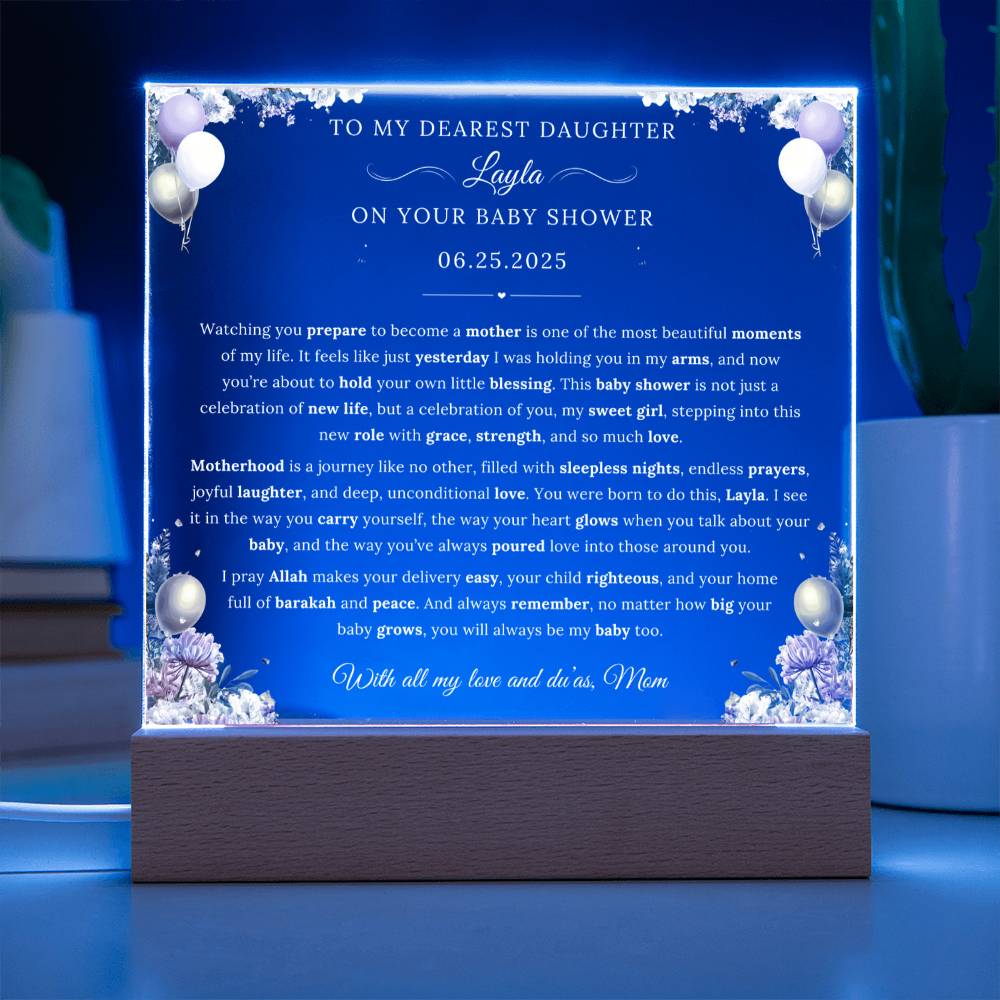 Gift for Daughter Baby Shower from Mom, A Very Beautiful Emotional Message With Duaa by Qiyam