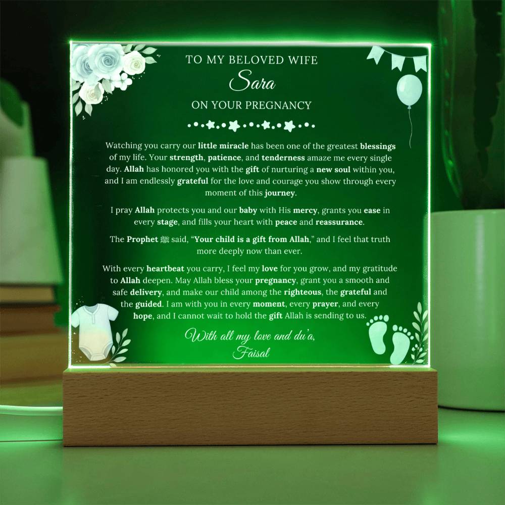 Gift for Wife Pregnancy From Husband, A Very Thoughtful Message With Hadith by Qiyam