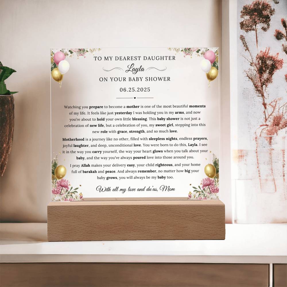 Gift for Daughter Baby Shower from Mom, A Very Beautiful Emotional Message With Duaa by Qiyam