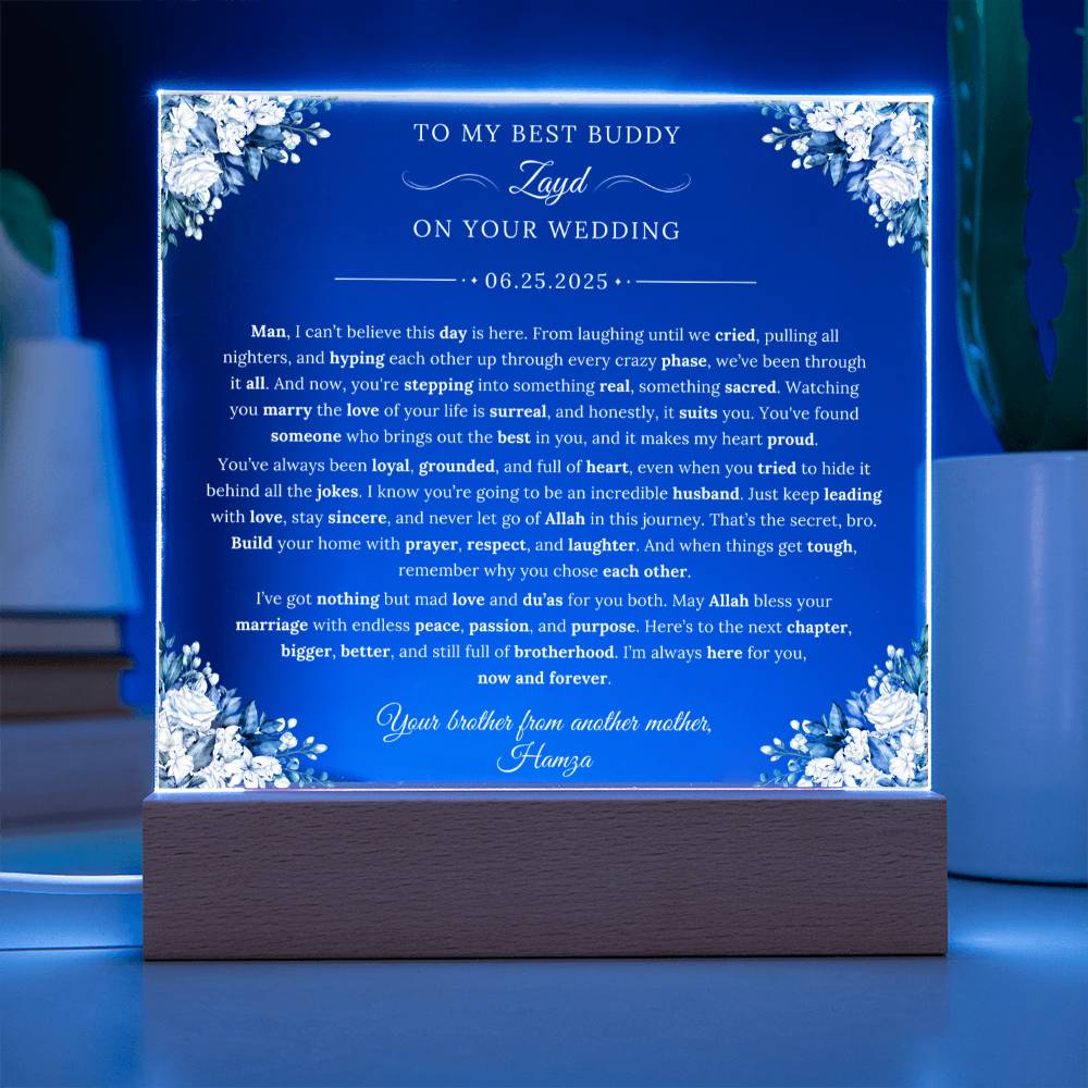 Gift for Best Buddy Best Friend Wedding from Best Friend, A Very Beautiful Emotional Message With Duaa by Qiyam