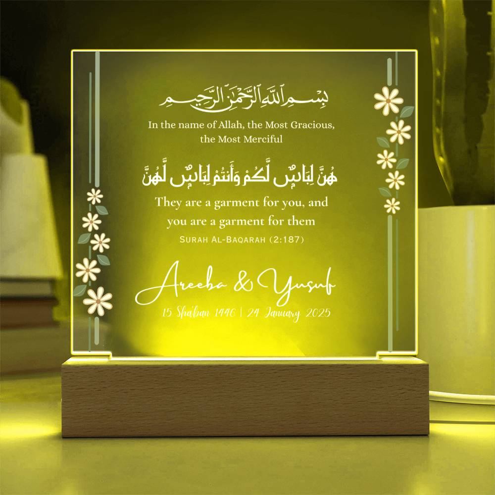 Gift for Muslim Couples Nikka with Quran Verse by Qiyam