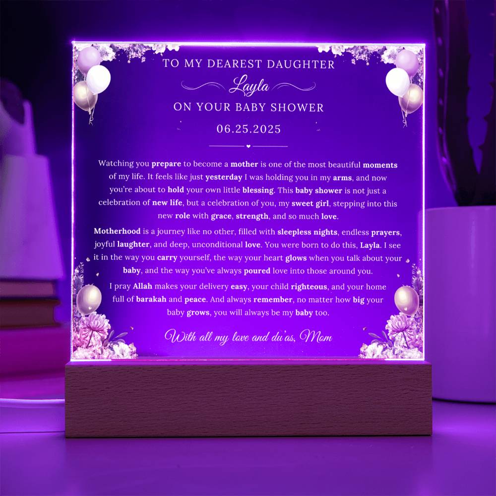 Gift for Daughter Baby Shower from Mom, A Very Beautiful Emotional Message With Duaa by Qiyam
