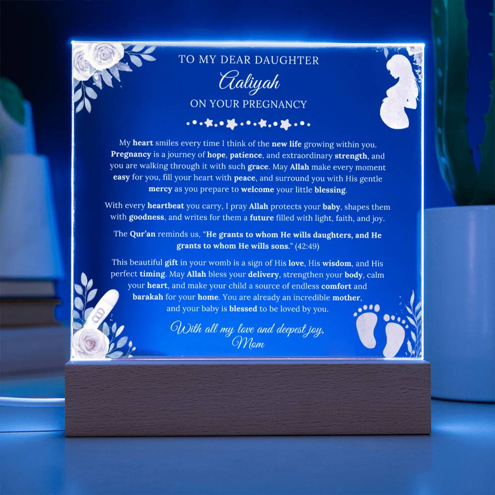 Gift for Daughter Pregnancy From Mom, A Very Thoughtful Message With Quran Verse by Qiyam