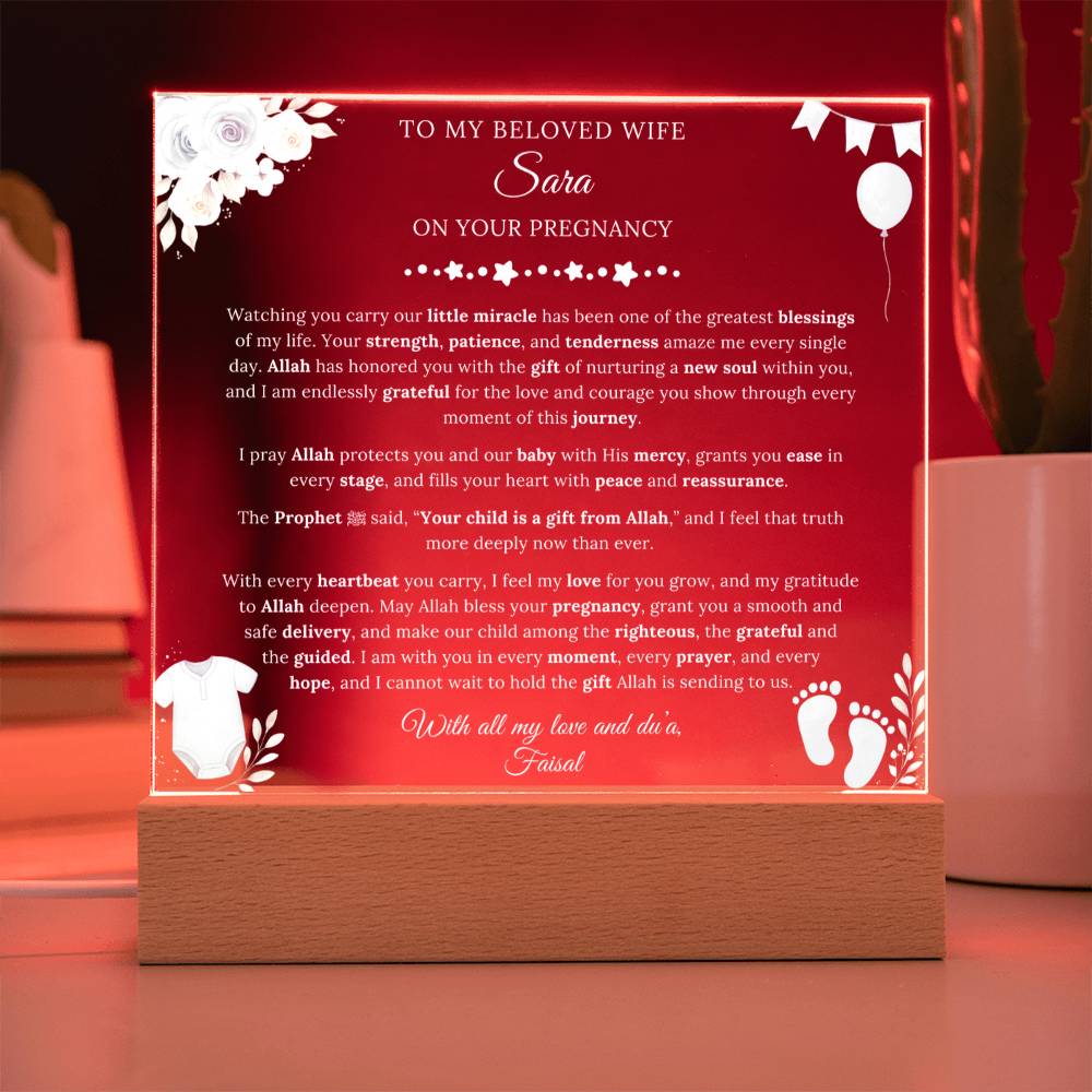 Gift for Wife Pregnancy From Husband, A Very Thoughtful Message With Hadith by Qiyam