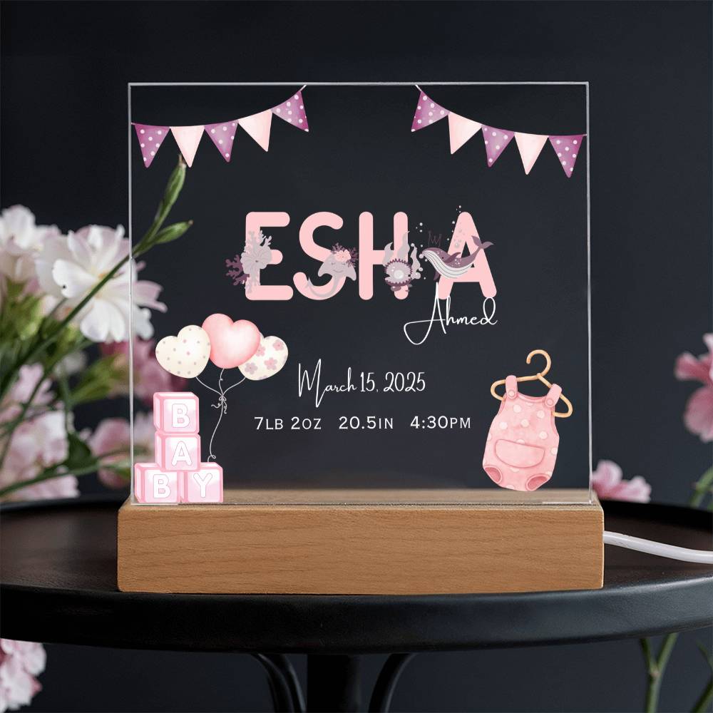 Gift for Muslim Daughter Baby Naming With Personalized by Qiyam