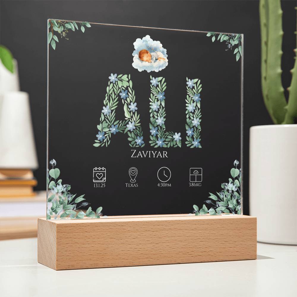 Gift for Muslim Son Baby Naming With Personalized by Qiyam