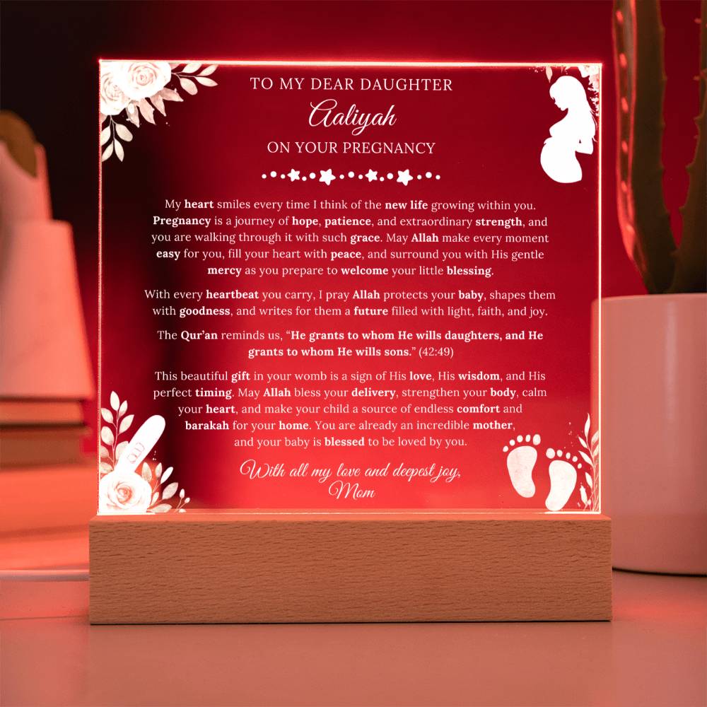 Gift for Daughter Pregnancy From Mom, A Very Thoughtful Message With Quran Verse by Qiyam