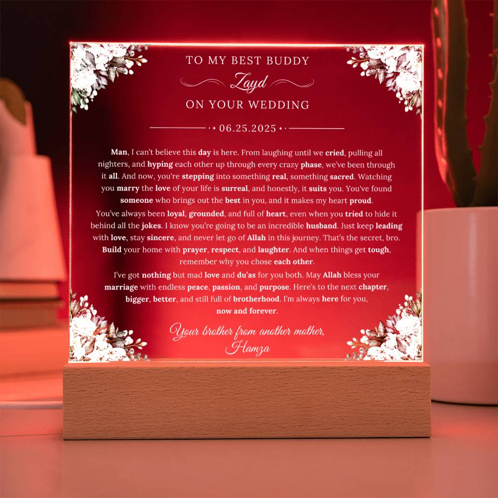 Gift for Best Buddy Best Friend Wedding from Best Friend, A Very Beautiful Emotional Message With Duaa by Qiyam